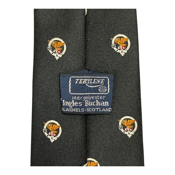 Vintage Ingles Buchan Clan Tie – Scottish Eagle Crest Emblem - Picture 5 of 5